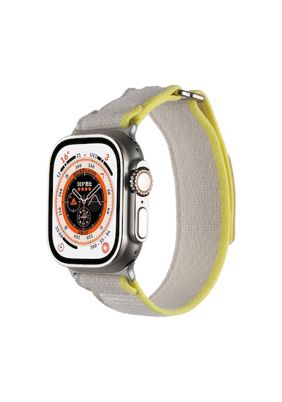 Apple Uyumlu Watch Ultra 49mm Hasır Kordon Zore Krd-106 Strap Kayış-siyah