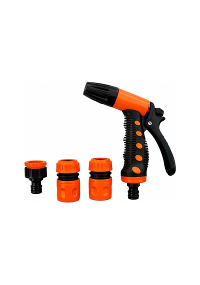 Kınetex 5'i 1 Arada Sulama Tabancası, 5 Modlu Ayarlanabilir Bahçe Hortumu Başlığı, Ergonomik Tetikli Su Püskürtme Aparatı, Hortum Bağlantı Adaptörlü Bahçe Yıkama Ve Sulama Seti