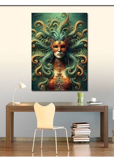 Kanvas Tablo Medusa Ve Dalgalar 70cmx100cm
