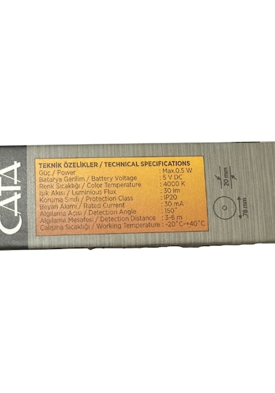 Cata Ct-5180 4000k Günışığı Sensörlü Şarjlı Mıknatıslı Kabin Led Ampul 2 Adet