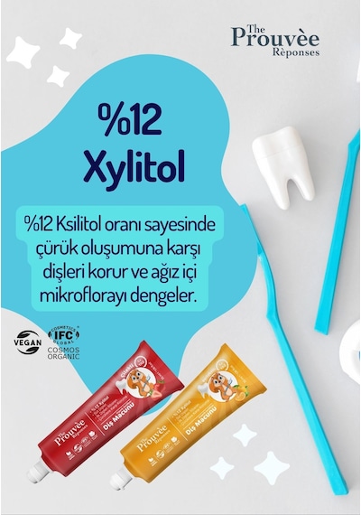 The Prouvée Réponses Organik Bebek & Çocuk Diş Macunu Portakallı 35 ML