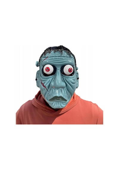 Frankenstein Temalı Sallanan Oynar Gözlü Maske Altın Ve Çok Renkli