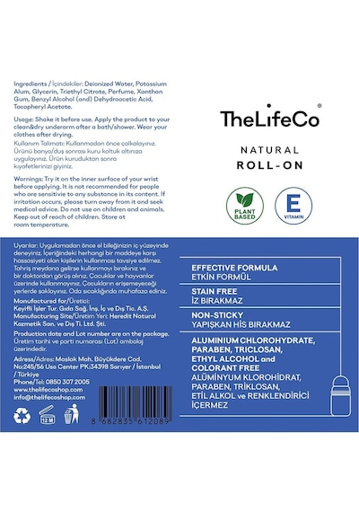 The Lifeco White Cedar + White Flowers Roll-On Deodorant 2 x 60 ML