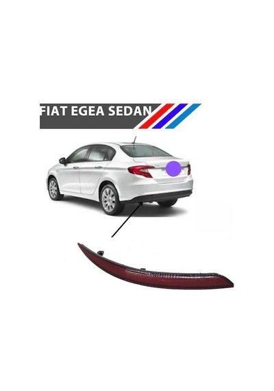 Egea Sedan Arka Tampon Reflektörü Sol Taraf 2015 - 2021 51998151 M3695