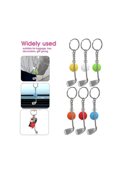 Gerçekçi Golf Tasarımlı Şık Anahtarlık Kolye Çanta Süsü Golf Keychain 5545