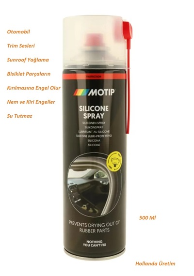 Silikon Spreyi Nem Kir Ve Gıcırdamaya Son Verir Otomobil Trim Sesi-sunroof Yağlama 500 Ml