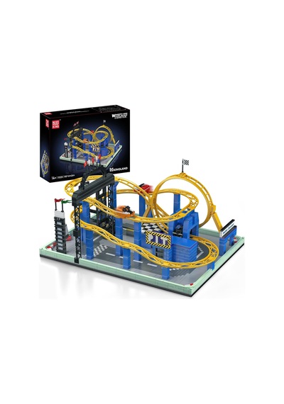 11020 Technik Moc Elektrikli Roller Coaster Yapı Seti, Uzaktan Kumandalı, Looping Roller Coaster Teknolojisi, Kelepçe
