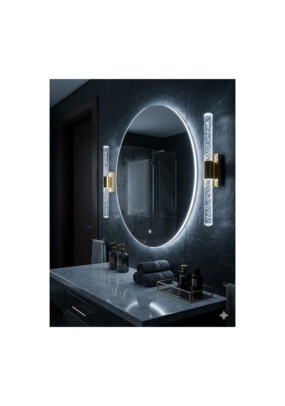 Bubblelight Medium 40 Cm Modern Tasarım Led Aplik - Duvar Lambası - Gold - Elektrikli - Beyaz Led Gold