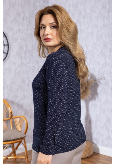 Mutlu City Kadın Yeni Model Yüksek Kalite Yuvarlak Yaka Patlı Orta Yaş Anne Penye Bluz 6575 Lacivert Mutlu City Kadın Yeni Model Yüksek Kalite Yuvarlak Yaka Patlı Orta Yaş Anne Penye Bluz 6575 Lacivert