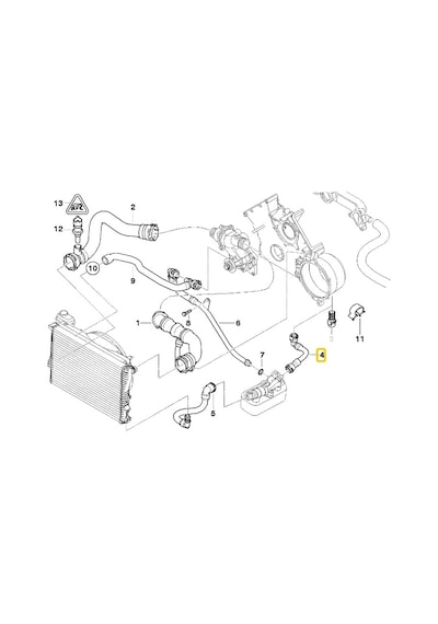 Bmw E38 Ve E39 M62 Uyumlu Motor Su Hortumu 11537511207