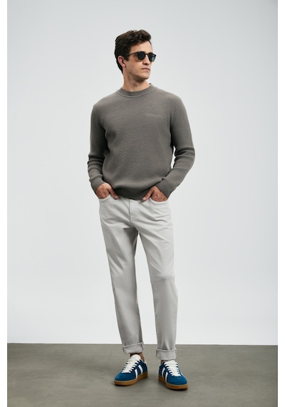 Lufian Helt Spor 5 Cep Erkek Pantolon Slim Fit Gri Gri 112190348100150 Gri