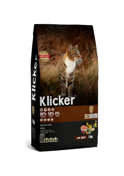 Klıcker Somonlu Yetişkin Kedi Kuru Maması 12 KG