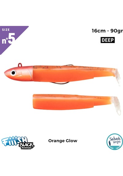 Fiiish Black Minnow Bm160/5 Bm3178 Combo Deep 16cm 90gr Orange Glow