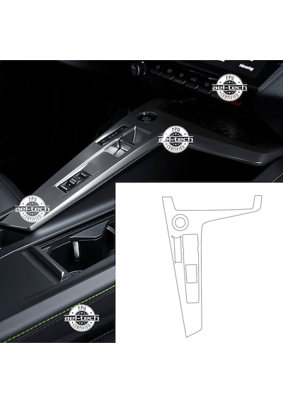 Peugeot 308 Uyumlu Vites Etrafı Uyumlu Tpu Koruyucu 2022-2026