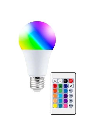 Büro Ev Ofis Hediyesi İçin 9w Uzaktan Kumanda 15 Renk Değişitren Led Ampul Diğer