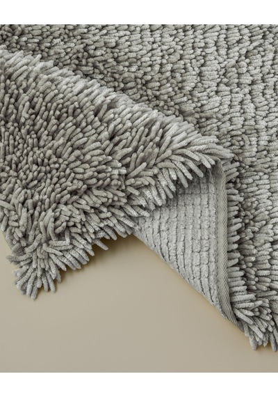 English Home Silky Shine Kaydırmaz Taban Banyo Paspası 50x80 Cm Gri Gri
