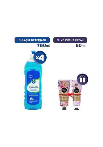 Bulaşık Deterjanı 750 Ml X 4, El Kremleri Hediye