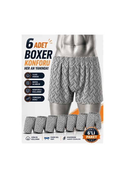 No Brand Renkli Boxer Beyaz Beyaz