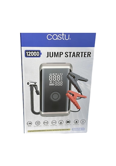 Cs71 Plus 12000mah Akü Takviye Cihazı 4 Ü 1 Arada Jump Starter Kompresör Powerbank 150 Psı