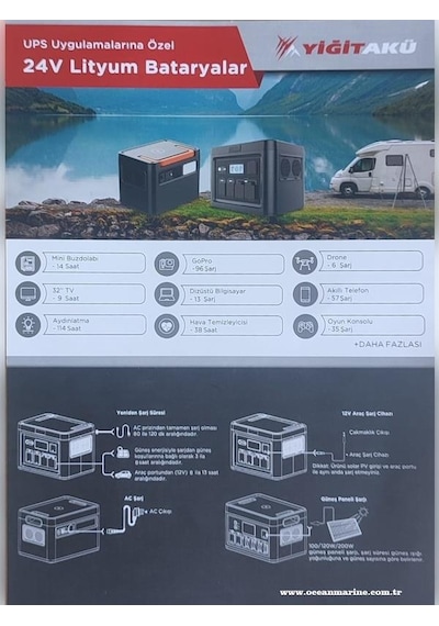 Yiğit Akü Taşınabilir Enerji Kaynağı 700 Wh