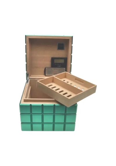 Colibri Heritage Cube Yeşil Sedir Humidor Puro Kutusu