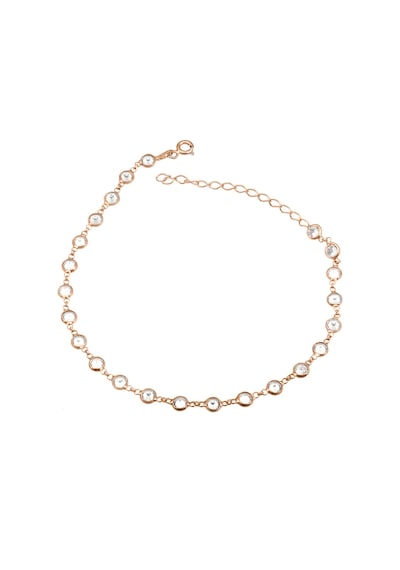 Brezza Lusso Jewelry Classical Su Yolugözü Gümüş Kadın Ayak Halhal Rose