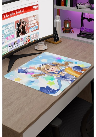 Barbara Genshin Impact Anime Gacha V4 - 48x40 Xl Gaming Mouse Pad Fare Altlığı