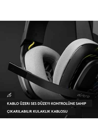 Logitech G Astro A10 Kablolu Oyuncu Kulaklığı, Xbox İle Uyumlu, Çevirmeli Sessiz Boom Mikrofon, 32 Mm Dinamik Sürücüler, Üstün Konfor İçin Kafa Bandı, Siyah