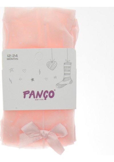 Panço Kız Fiyonk Detaylı Mikro Külotlu Çorap Pembe 19136000008