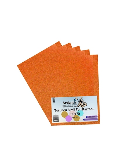 Simli Fon Kartonu 50X70 5 Adet Artlantis Simli Fon Kartonu 50x70