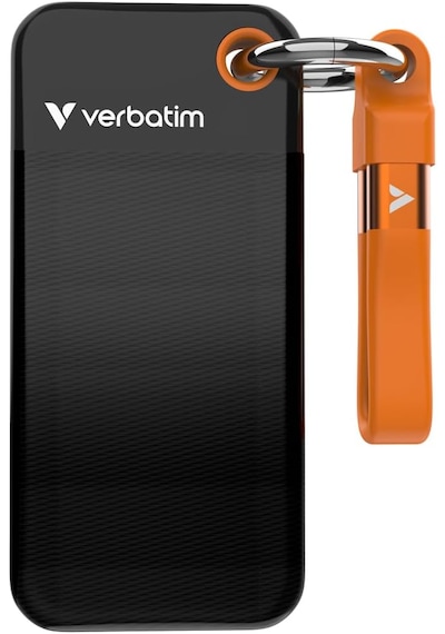 Verbatim Pocket Ssd Usb 3.2 Gen 2 256gb Black/orange