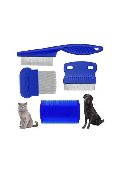 4'lü Bit Pire Tarağı Set Kedi Köpek Evcil Hayvan Tüy Toplayıcı Ma