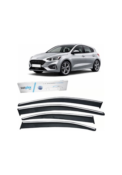 Sunplex Ford Focus 3/4 2011-2017 Hb/sd Krom Cam Rüzgarlığı 4 Parça