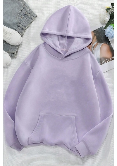 Uyguntarz Unisex Sunset Baskılı Sweatshirt Lila