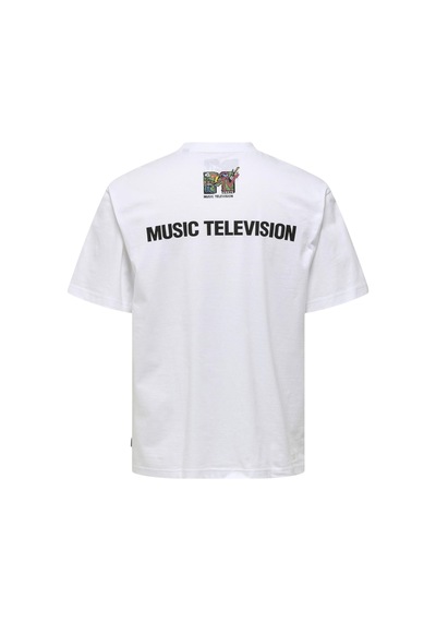 Only Erkek O Yaka T-shirt 22029523 Beyaz