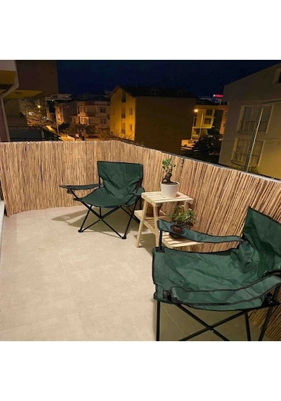 50 Cm X 7 Metre Doğal Bambu Çit Hasır Kamış Bahçe Çiti Balkon Çiti Dekorasyon Gölgelik Çit