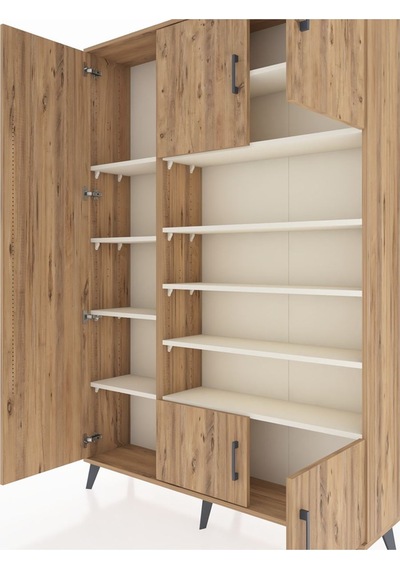 Arges Dolap 10 Raflı 5 Kapaklı 132x30x195 Çam-çam/aytaşı Çam Arges Dolap 10 Raflı 5 Kapaklı 132x30x195 Çam-çam/aytaşı Çam
