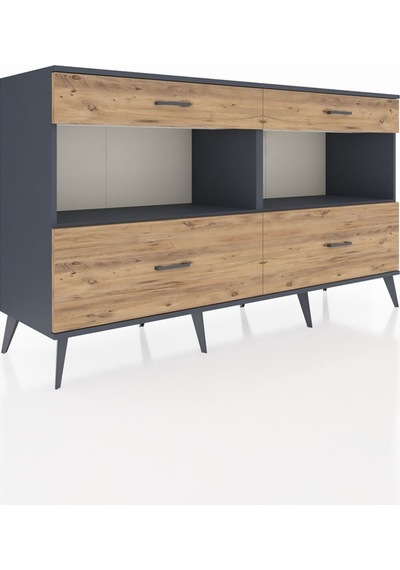 Hyperion Konsol 2 Raflı 4 Çekmeceli 176x44x99 Antrasit-antrasit/ Antrasit-antrasit/çam Hyperion Konsol 2 Raflı 4 Çekmeceli 176x44x99 Antrasit-antrasit/ Antrasit-antrasit/çam