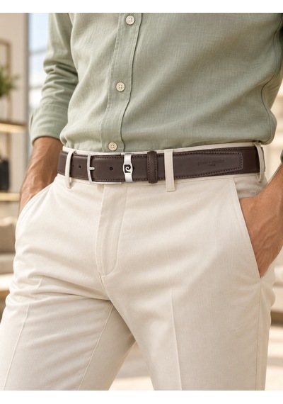 Pierre Cardin %100 Hakiki Deri Kahve Klasik Erkek Kemeri