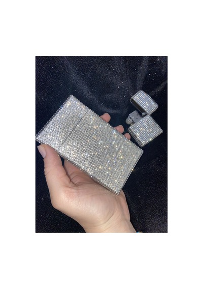 Uzun Slim Sigara Kutusu Ve Zippo Çakmak Taşlı  Anahtarlık