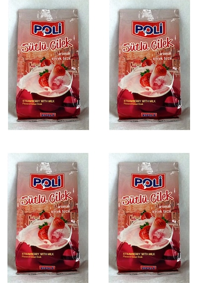 Poli Toz İçecek Sütlü Çilek 250 Gr X 4 Adet 250 G