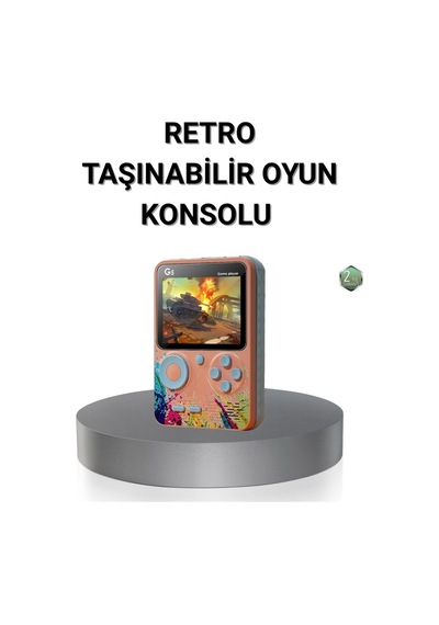 Mey İthalat Retro Taşınabilir Oyun Konsolu 500 Klasik Oyunlu, 3.0 İnç Renkli Ekran