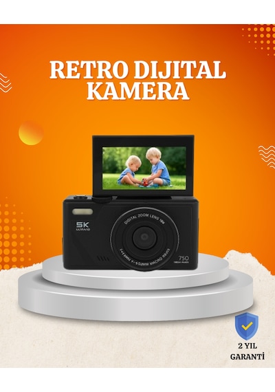 75mp 5k Video Destekli Dijital Kamera 18x Zoom Çok Eksenli Stabilizasyon Çocuk Kamera