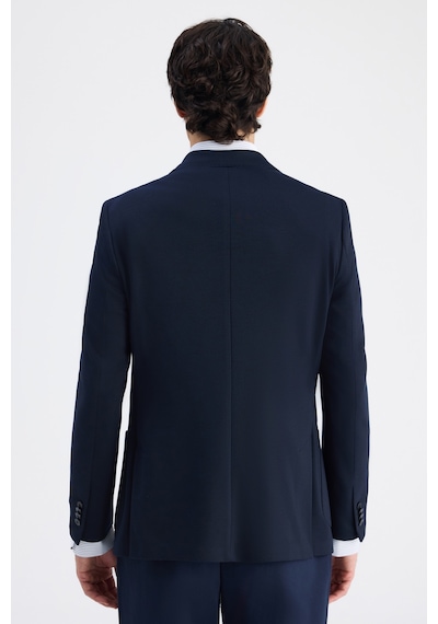 D's Damat Ds Damat Regular Fit Lacivert Armürlü Kumaş Ceket 6hc04m415494m 101