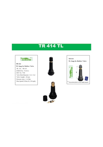 Eha / Alligator Tr 414 Binek Oto Lastik Sibop Seti 8 Adet