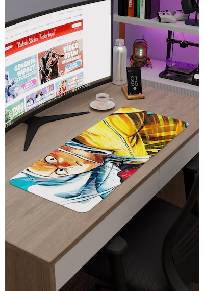 One Punch Man Kaymaz Dikişli Kauçuk Oyuncu Mousepad V2 - 70x30 Xl Gaming Mouse Pad Fare Altlığı