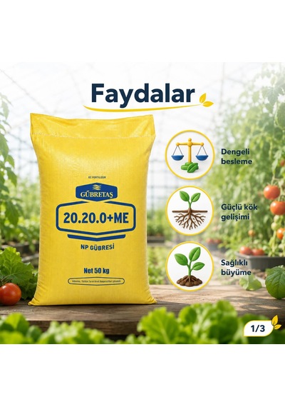 Gübretaş 20-20-0+zn Katkılı Taban Gübresi 50 Kg 50 G
