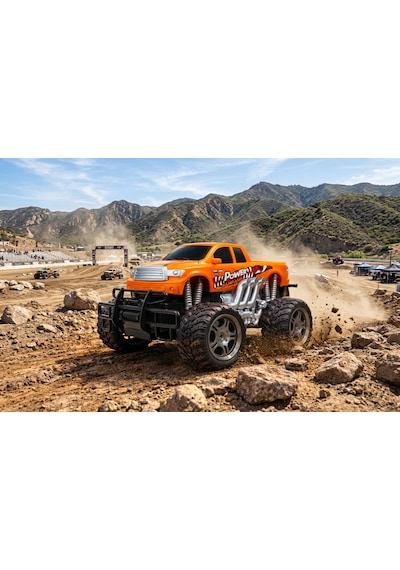 Uzaktan Kumandalı Off Road Arazi Araba 27 Mhz Şarjlı Full Fonksiyon 4x2 Off Road Kamyon Arazi Aracı Turuncu