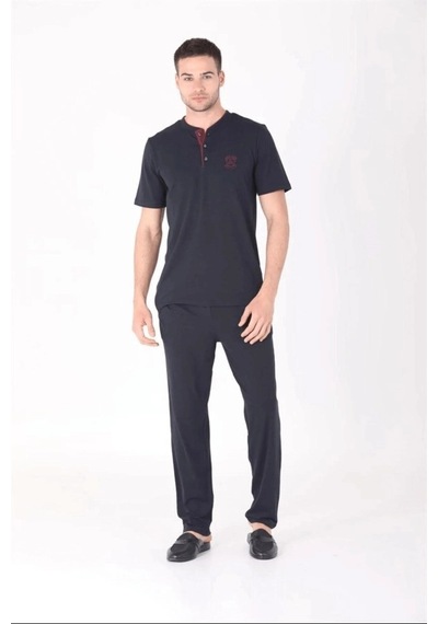 Kocabey 4'lü Pijama Takımı Lacivert