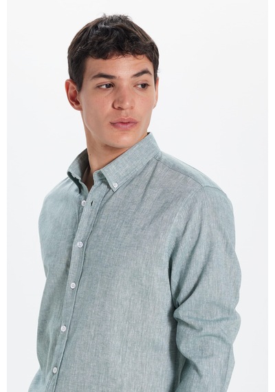 Tudors Erkek Slim Fit Dar Kesim Keten Efekt Premium Seri Düğmeli Yaka Düz Mint Gömlek-32816 Mint Tudors Erkek Slim Fit Dar Kesim Keten Efekt Premium Seri Düğmeli Yaka Düz Mint Gömlek-32816 Mint